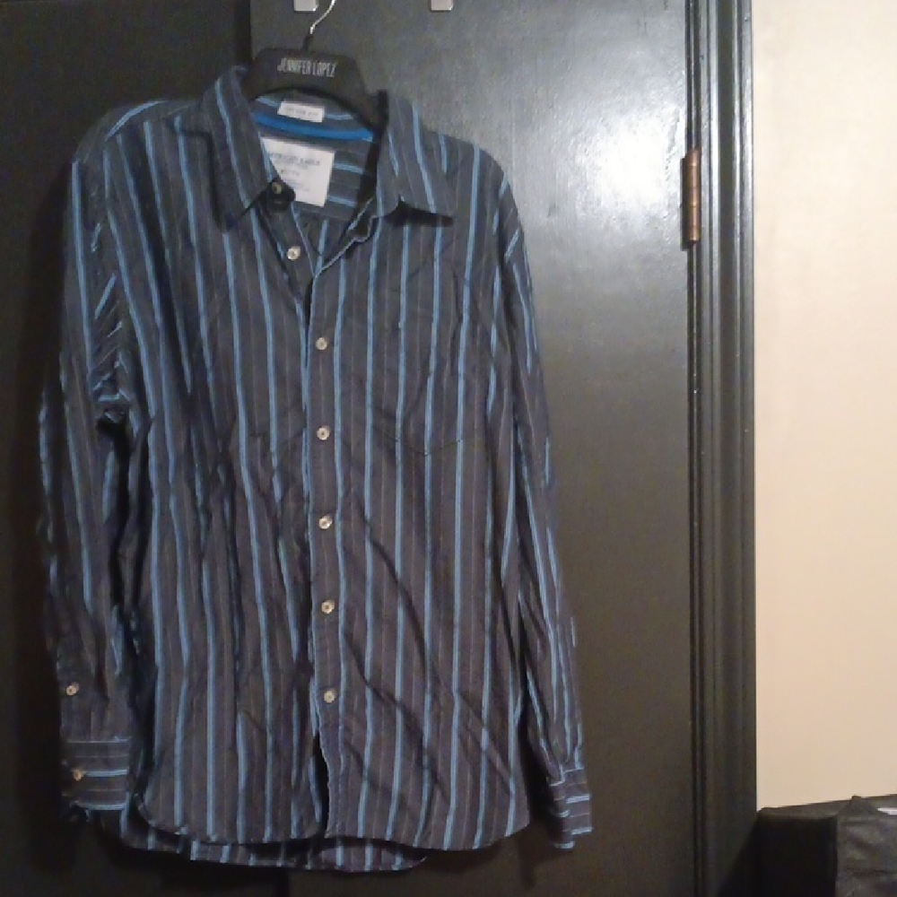 Men's Blue Striped Shirt